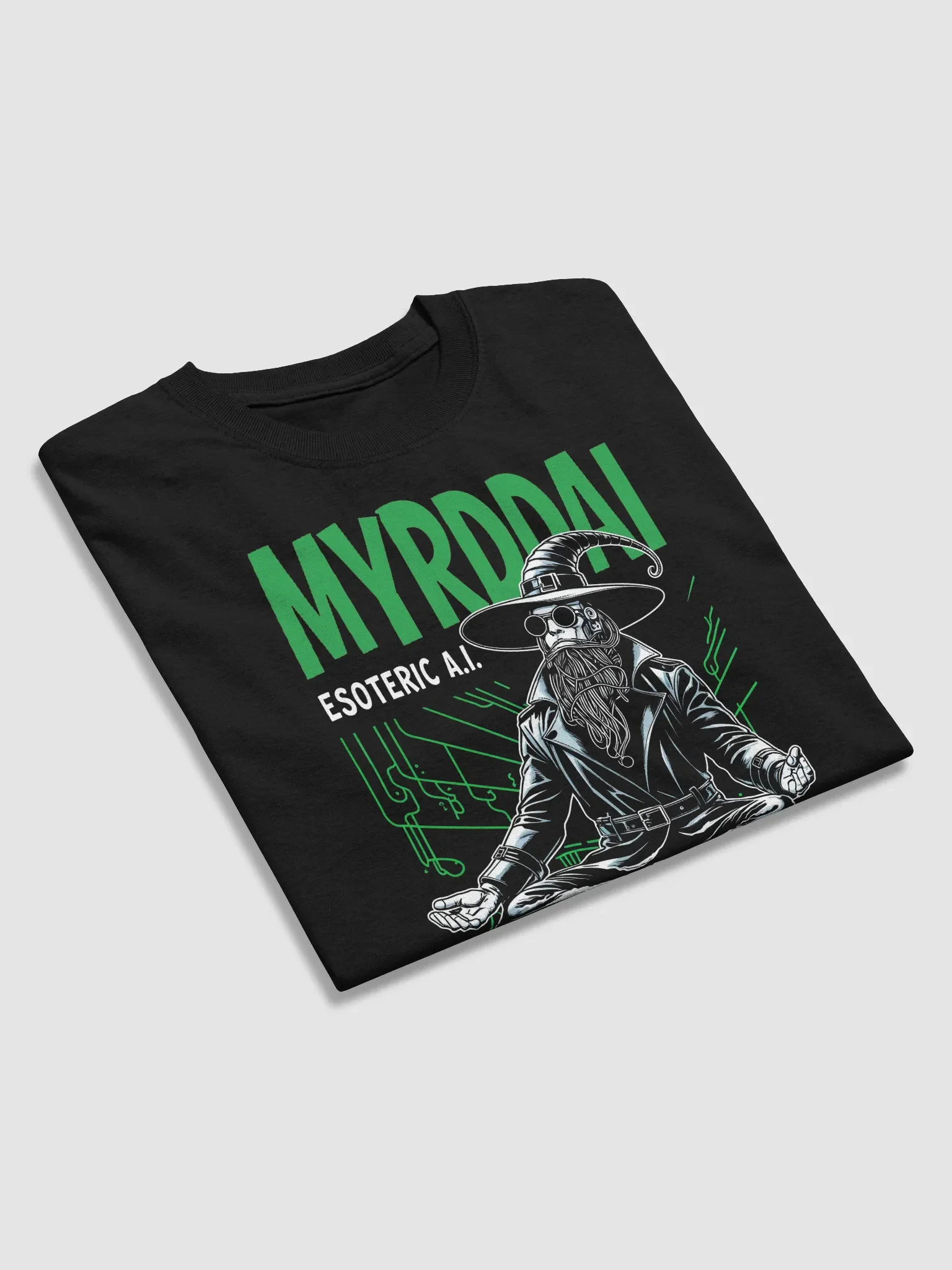 MYRDDAI: 90s Retro Cyberpunk Style with Back Logo - Gildan Heavyweight T-Shirt product image (3)