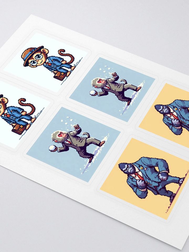 Pixel Art Monkey Business Stickers product image (2)