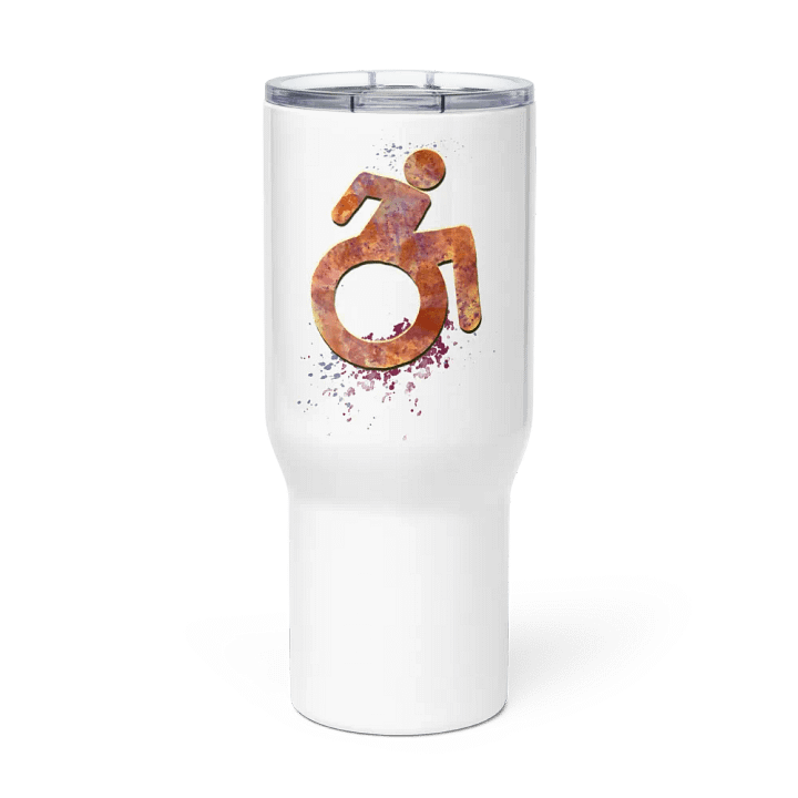 Wheelie, Orange Splash Handled Travel Mug product image (1)