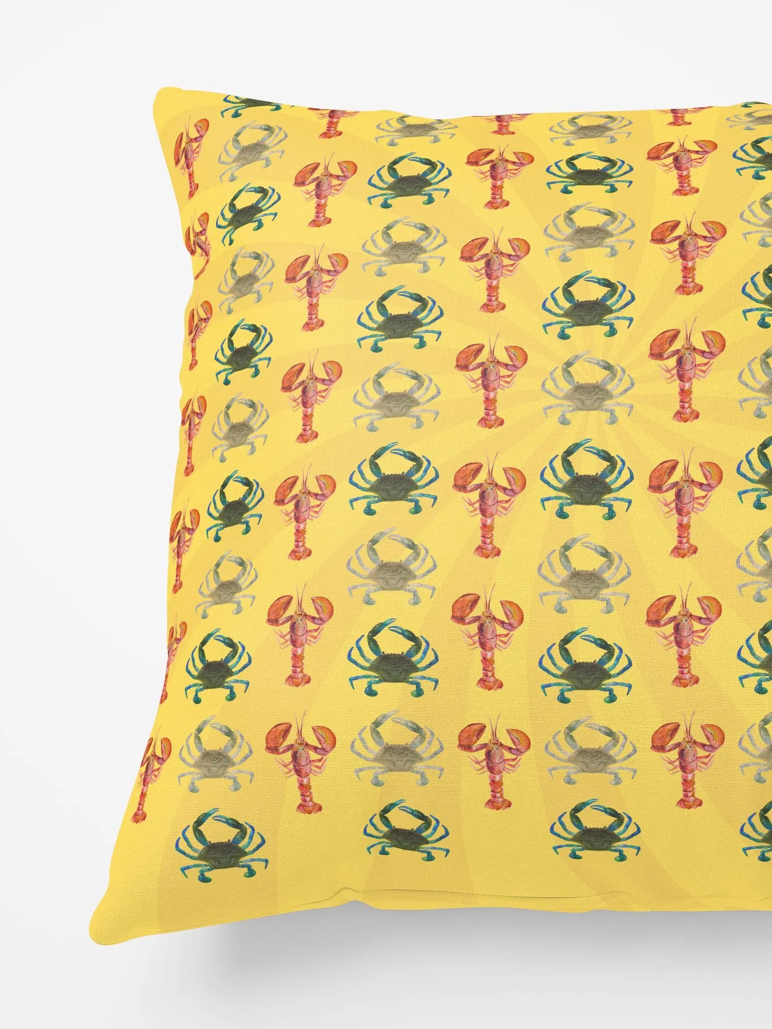 Crab and Lobster Yellow Pillow product image (4)
