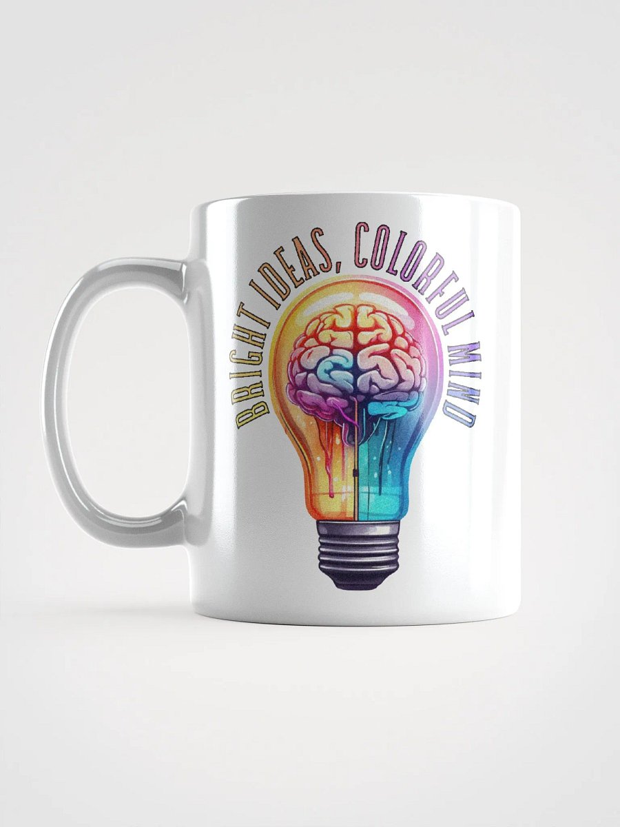 Reflective Bulbs Graphic | White Coffee Mug | Bright Ideas, Colorful Mind product image (1)