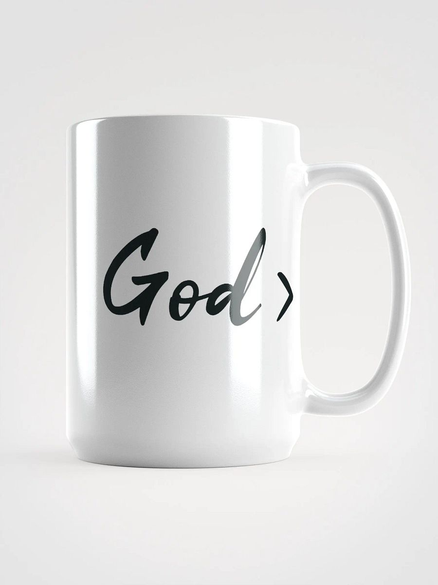 God > BLACK TEXT MUG product image (1)