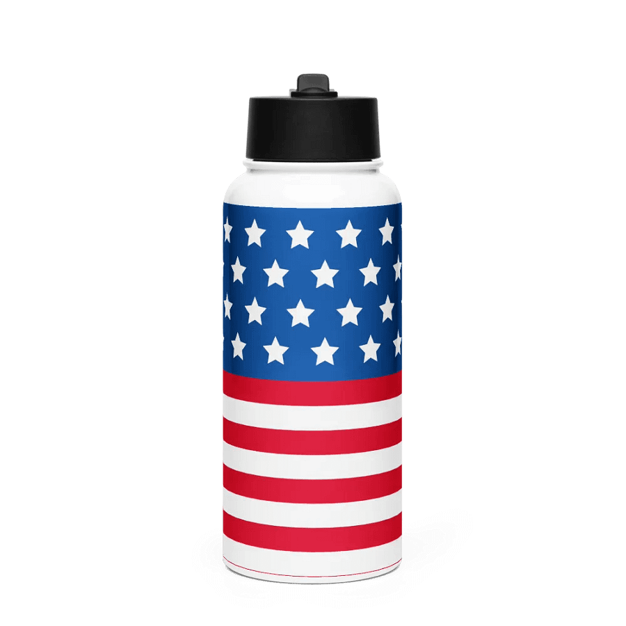 Exclusive United States Flag Stainless Steel Insulated Water Bottle - 32 oz product image (2)