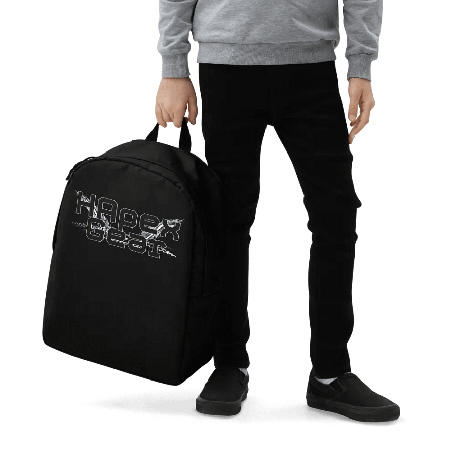 Minimalist Backpack - Black - Black HApex Gear White Logo product image (7)