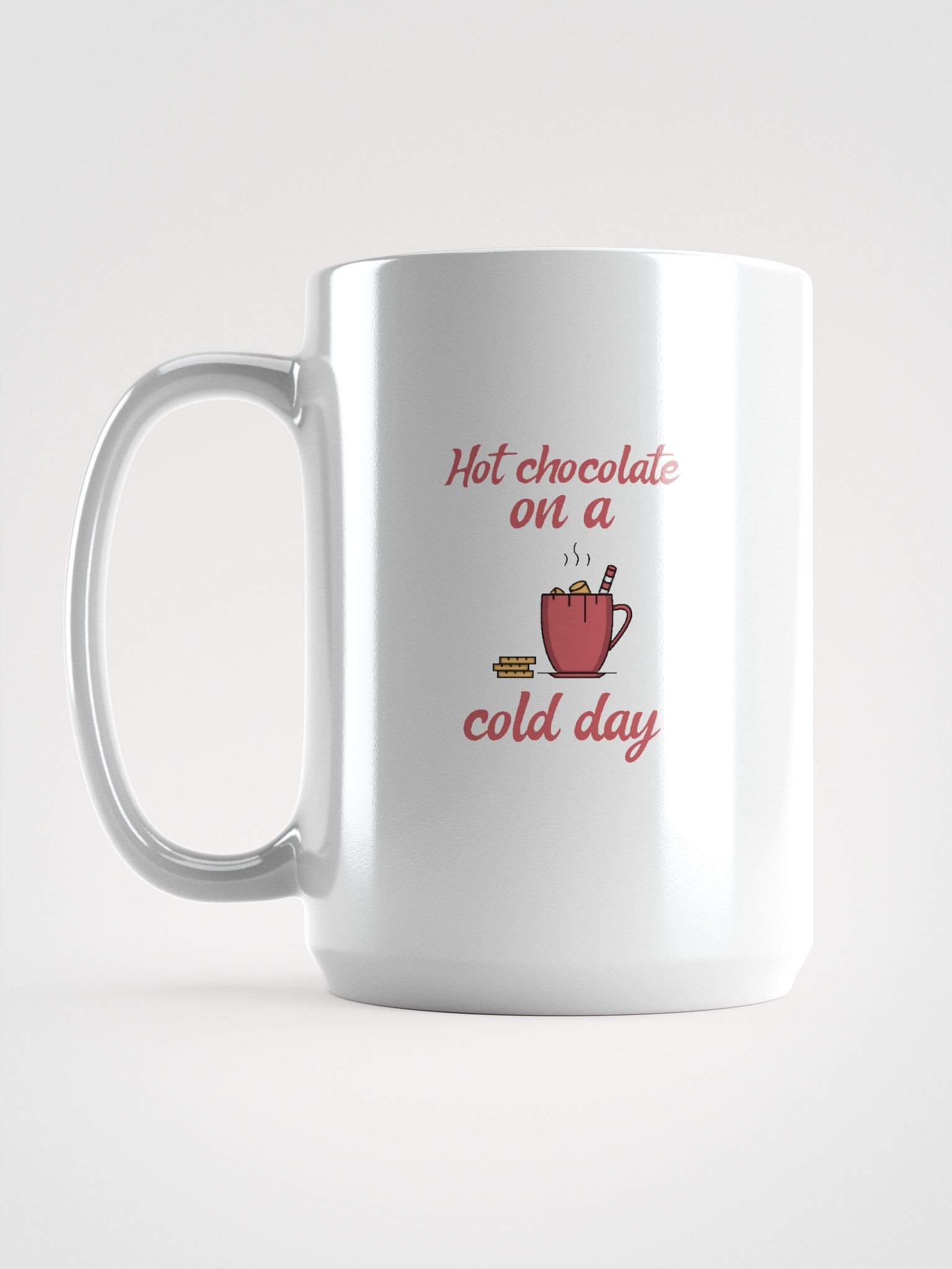 Hot Chocolate on a Cold Day Mug – Cozy Winter Cocoa Coffee Cup, Holiday Gift Idea product image (1)