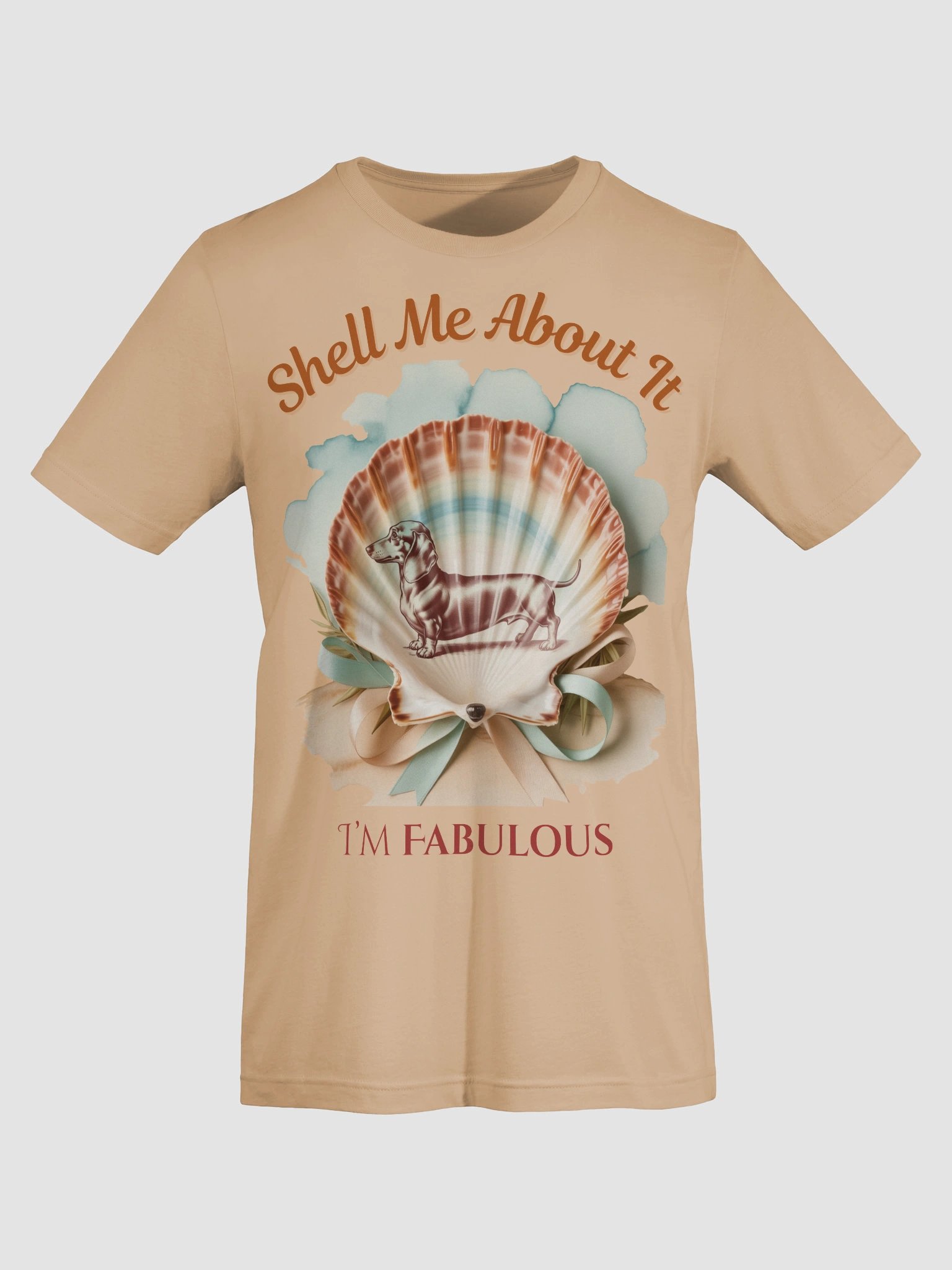 Shell Me About It – I'm Fabulous | Funny Dachshund Beach T-Shirt for Dog Lovers product image (13)