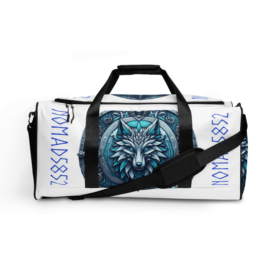 Wolf's Head Shield All-Over Print Duffle Bag product image (8)