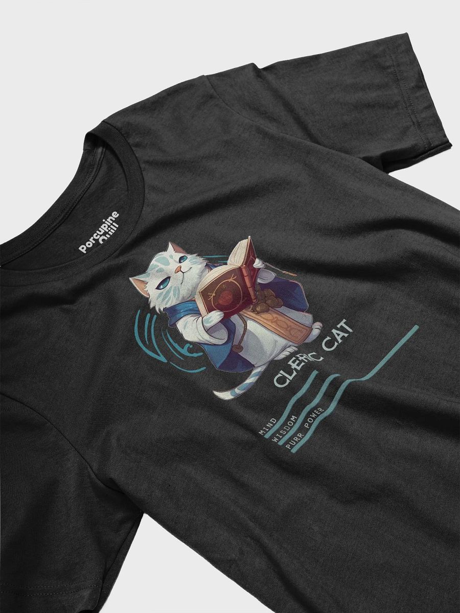 RPG Cleric Cat unisex short sleeve T-shirt for gamers and cat lovers product image (3)
