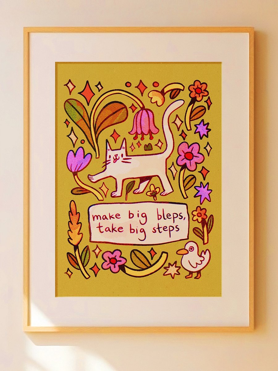 Make Big Bleps, Take Big Steps Print product image (1)