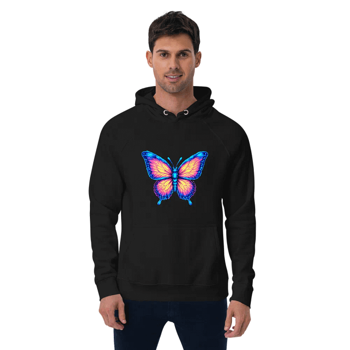 [Astral Butterfly] Unisex Eco Raglan Hoodie product image (2)