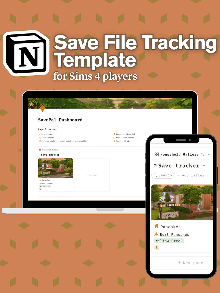 SavePal | Save File Notion Tracker For Sims 4 Players product image (1)