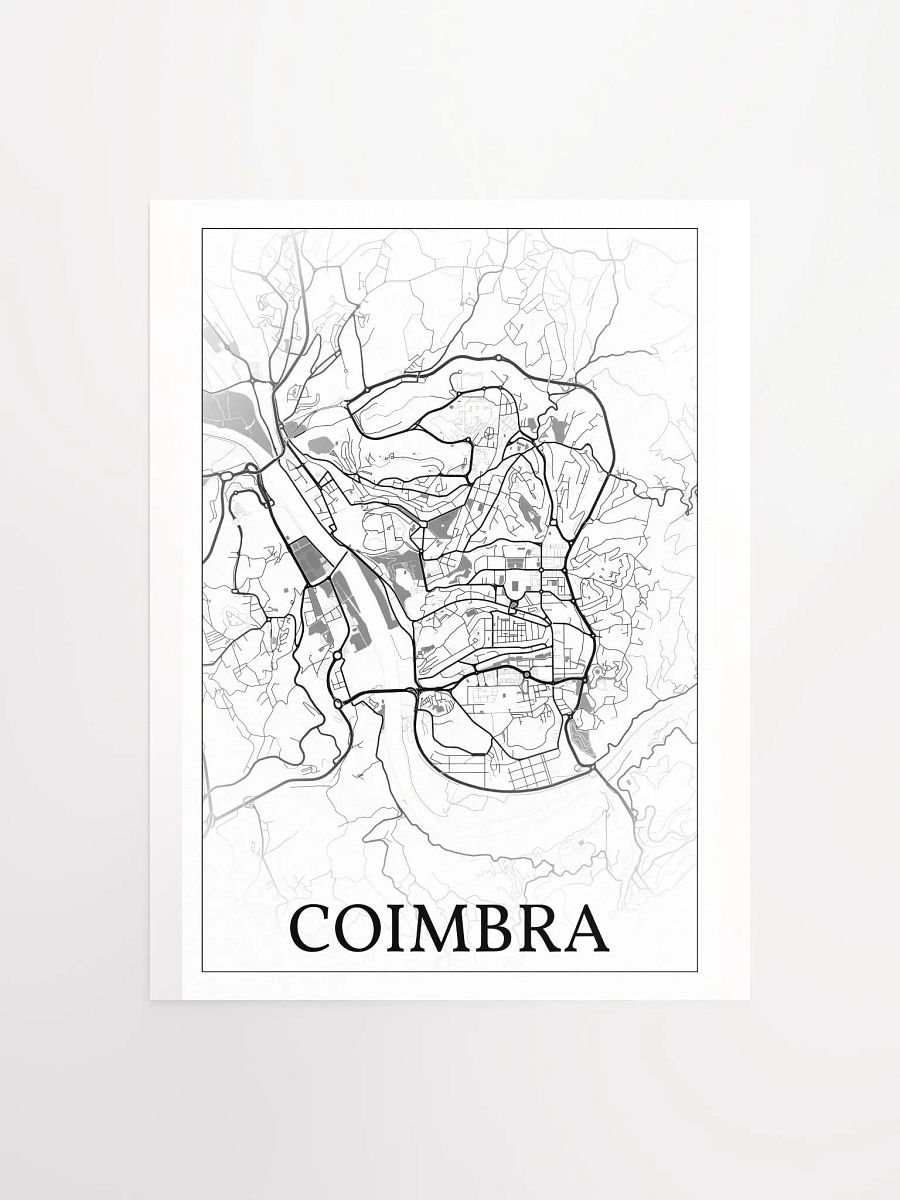 Coimbra, Portugal, city map print product image (2)