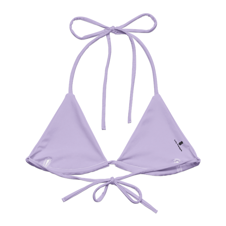 Soft Lilac Solid Color String Bikini Top product image (2)