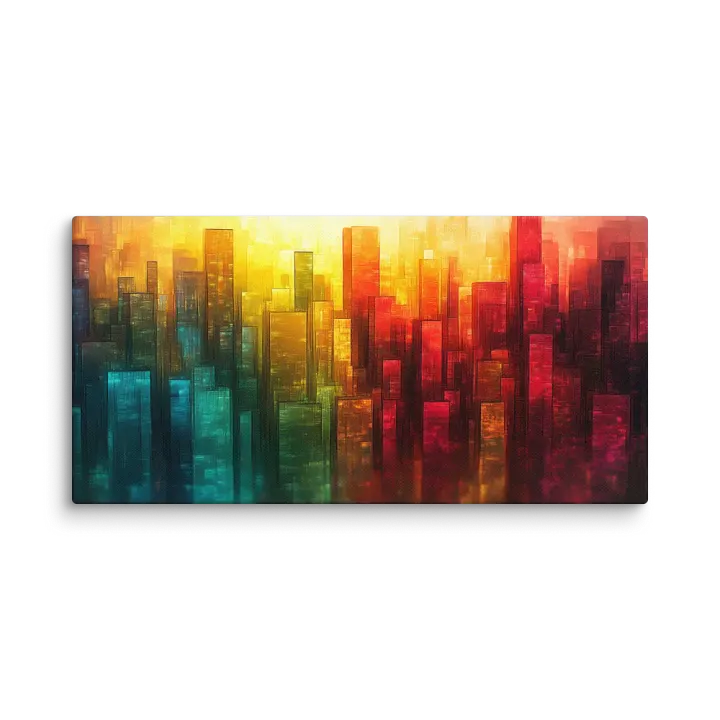 City Lights Mirage - Abstract Canvas Landscape Print product image (1)