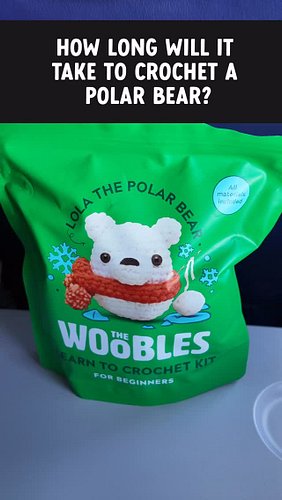 How long will it take to crochet a polar bear? #woobles #crochet #amigurumi #amigurumiaddict