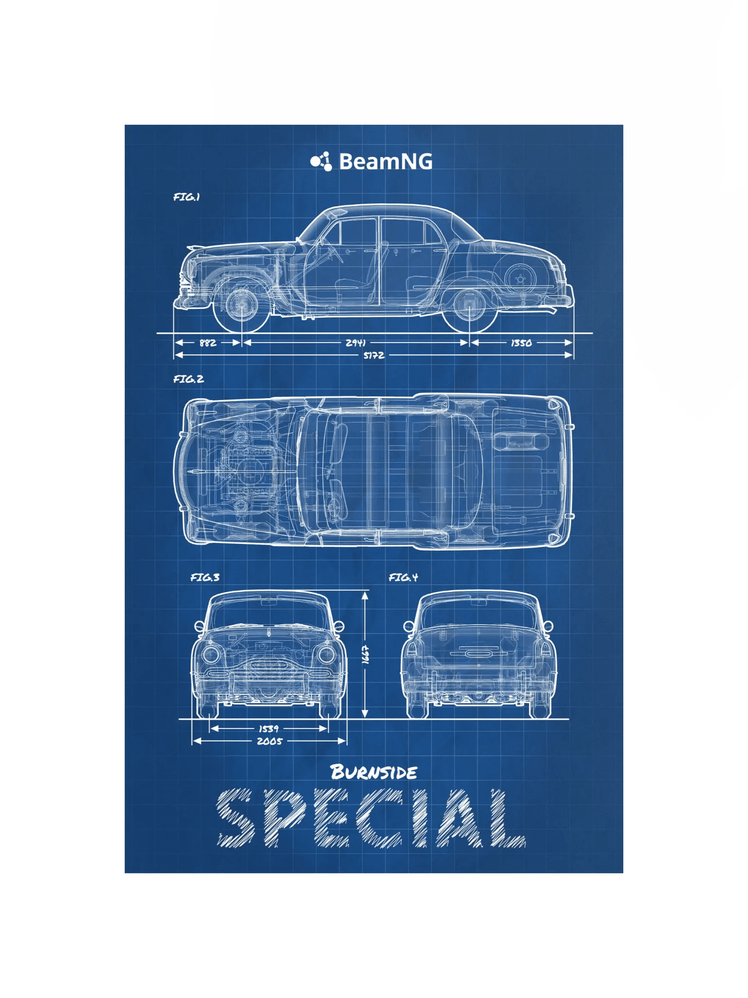 Burnside Special Blueprint Poster product image (2)