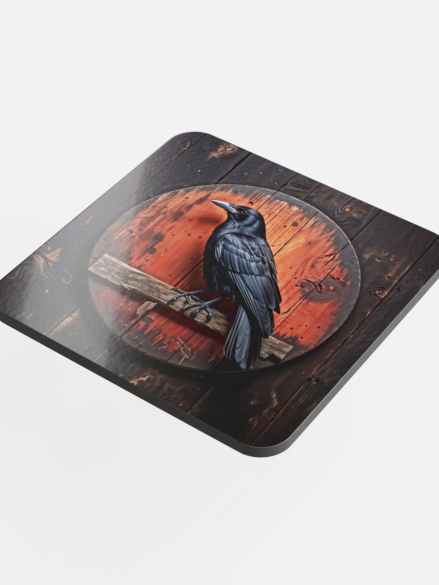 Glossed Cork Coaster - Crow product image (1)
