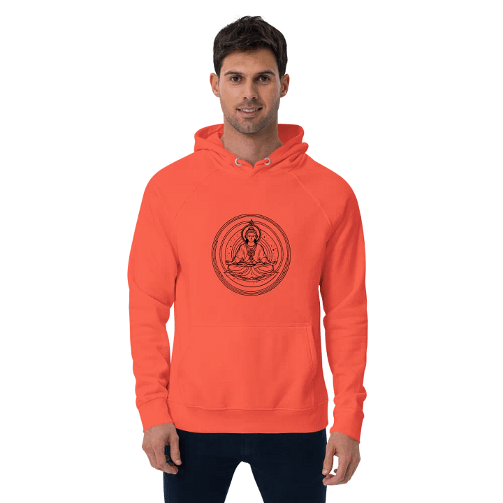 [Meditation 3 - Black] - Unisex Eco Raglan Hoodie product image (3)