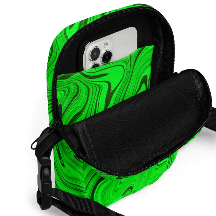 Utility Crossbody Bag - Green Liquid Swirls product image (2)
