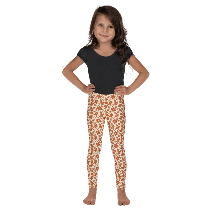 Christmas Gingerbread Pattern Kids Leggings product image (2)