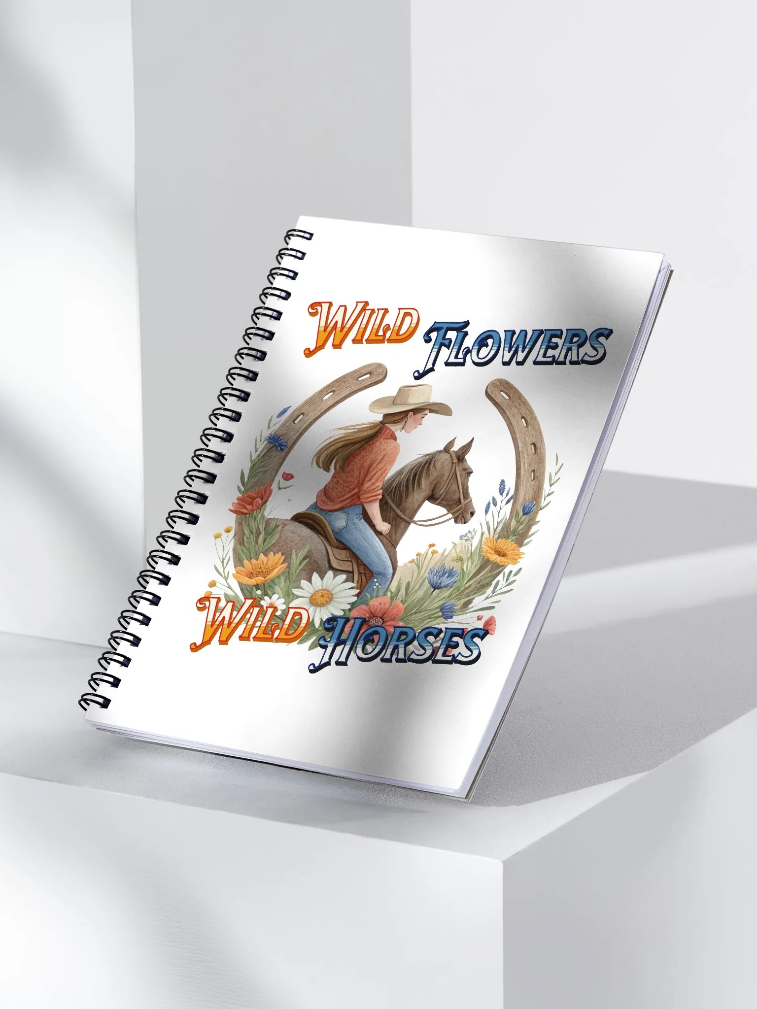 Wild Flowers Wild Horses Cowgirl Spiral Notebook product image (3)