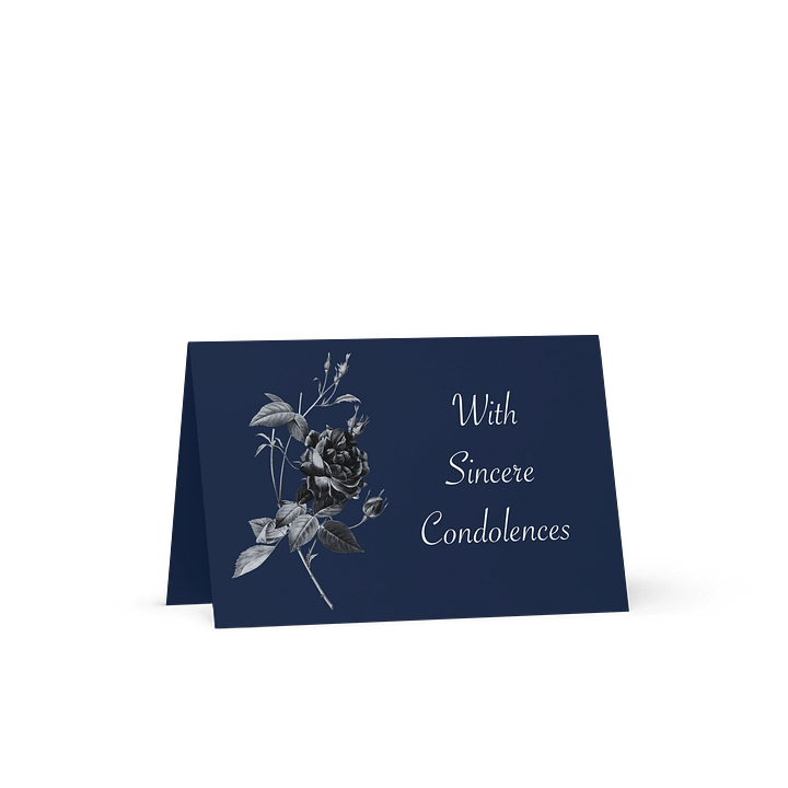 Sincere Rose Condolences Card product image (1)