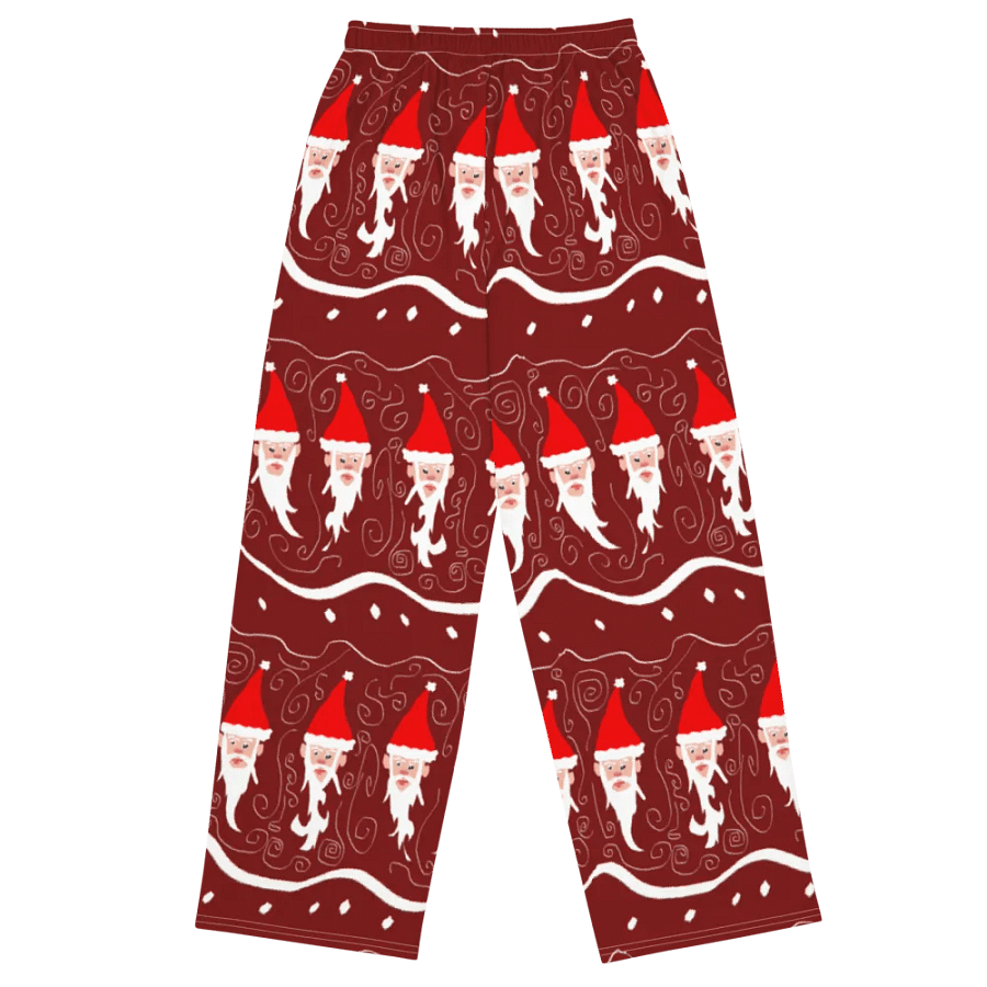 Bearded Santa Pattern Wide Leg Pants product image (1)