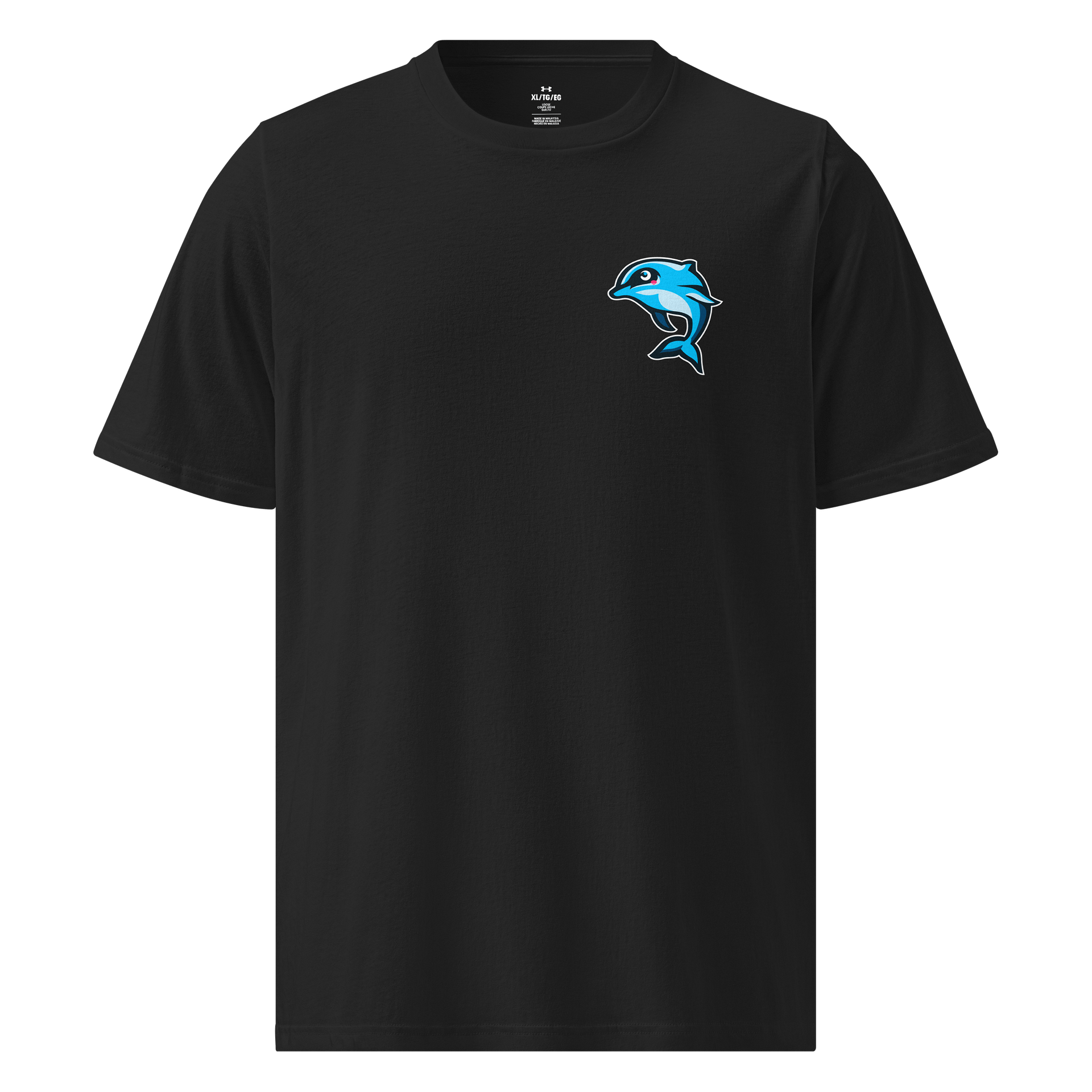 Whimsical Blue Dolphin Athletic T-Shirt product image (1)