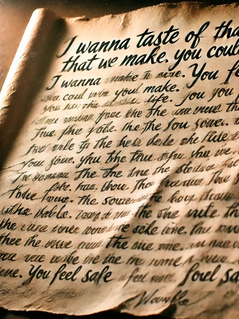 Personalized Handwritten Lyrics – Nathan Morris’ Favorite Song product image (1)