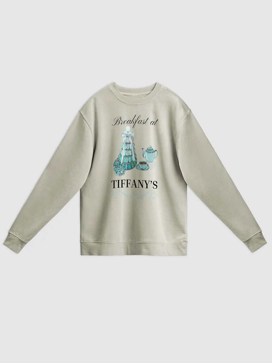 Breakfast at Tiffany's T & Co Independent Trading Co. Pigment Dyed Sweatshirt, Classic Audrey Hepburn Crew, Girls Brunching Weekend Sweater, Truman Capote Fan Gift for Her product image (8)