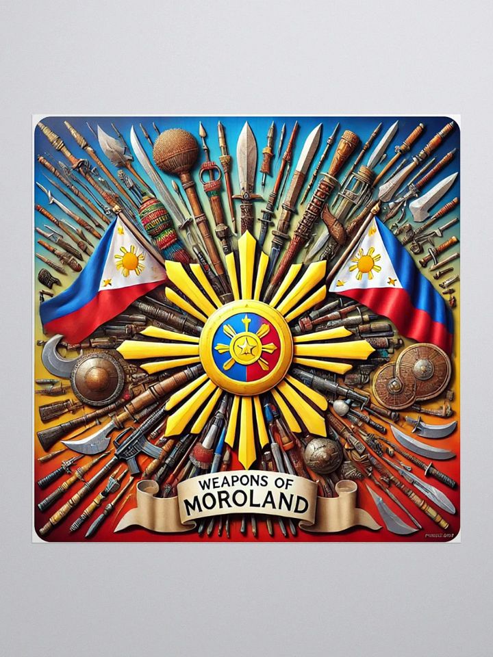 Weapons of the Moroland, Filipino Swords Rounded Square Decal Sticker Label for Car Decals and more product image (1)