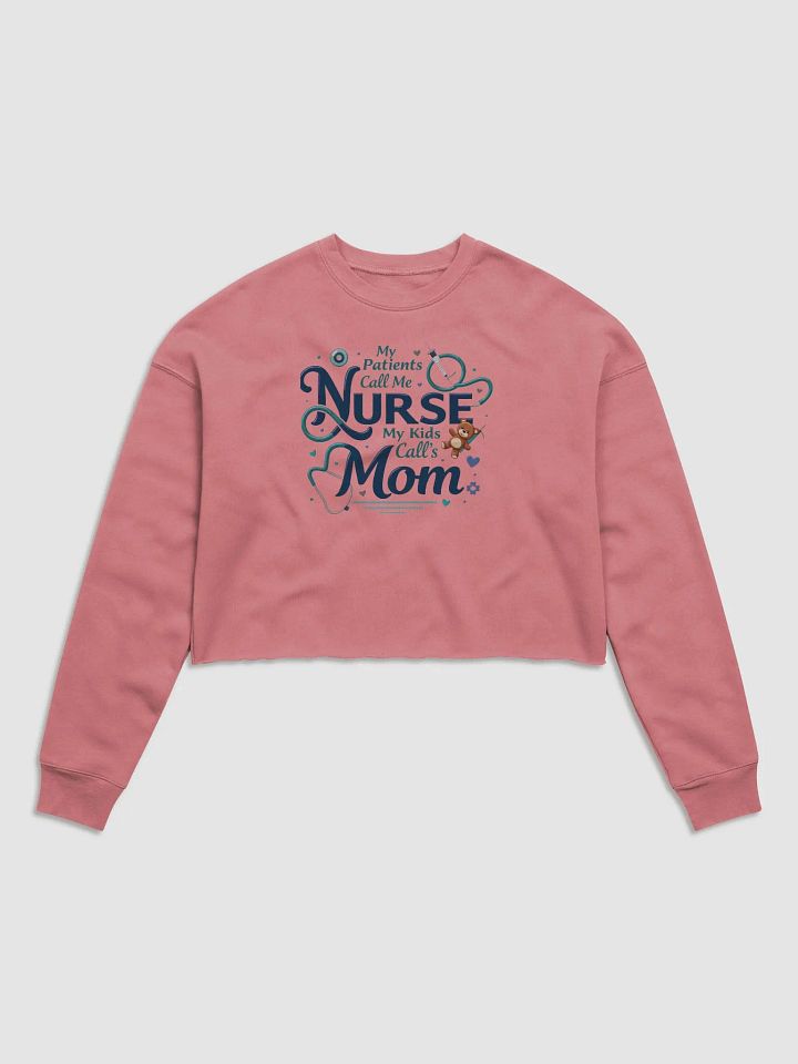 Nurse Mom Fleece Crop Sweatshirt product image (3)