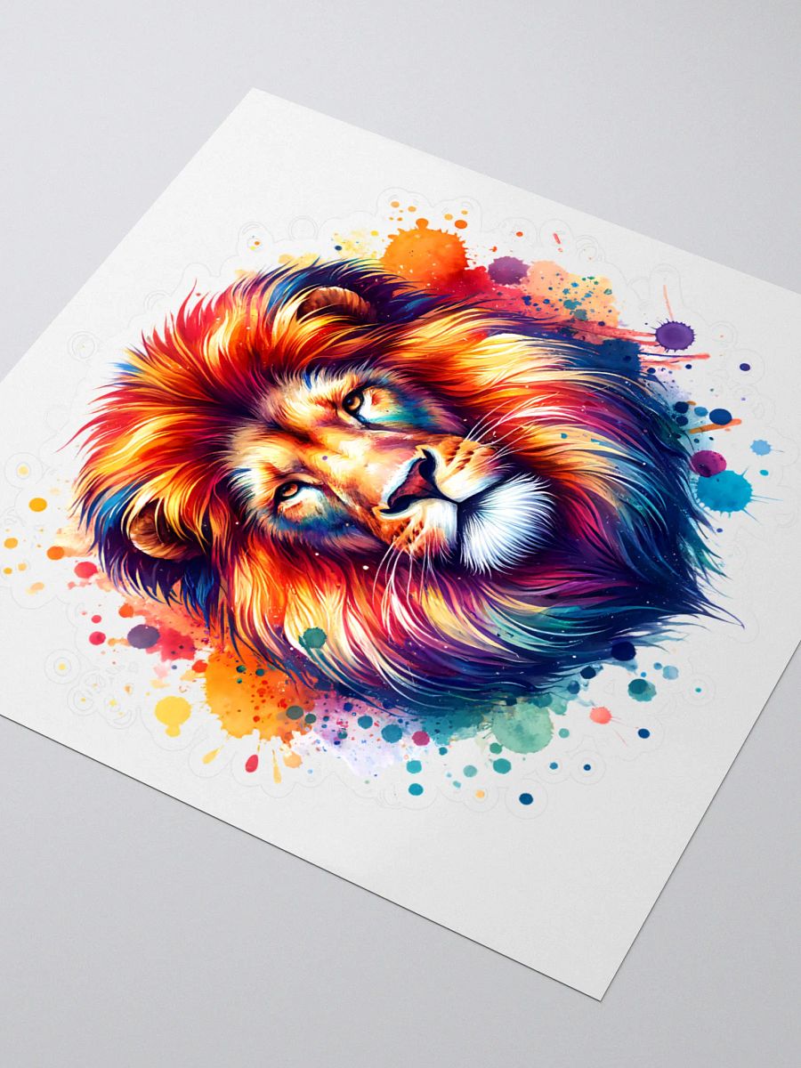 Watercolor Lion Kiss Cut Sticker product image (3)