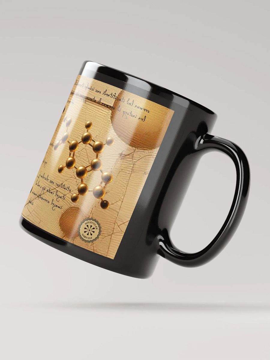 Black Ceramic Chemistry Mug - Science Lover Gift - Chemist- atomic mug- researcher gifts - molecular product image (3)