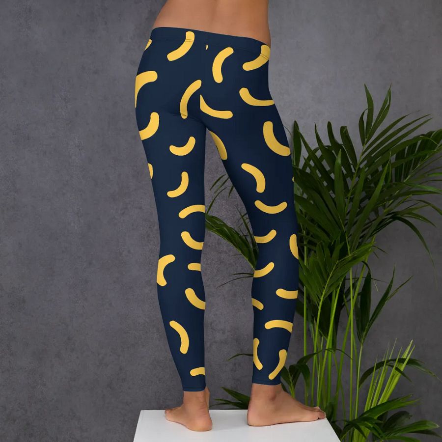Curved Yellow Shapes All-Over Leggings product image (6)