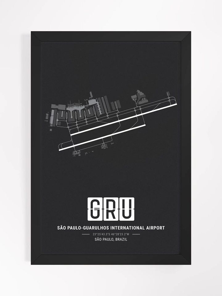 Framed Airport GRU Premium Map On Matt Paper product image (1)