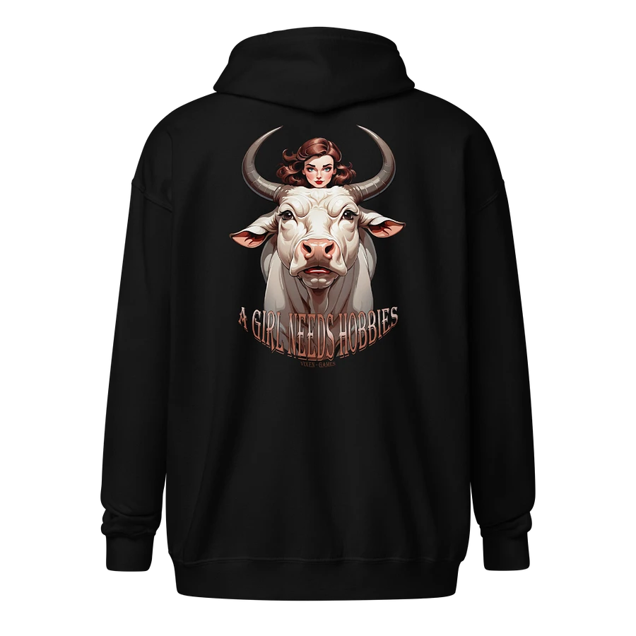 Hotwife White Bull Hobbies zippy hoodie product image (1)