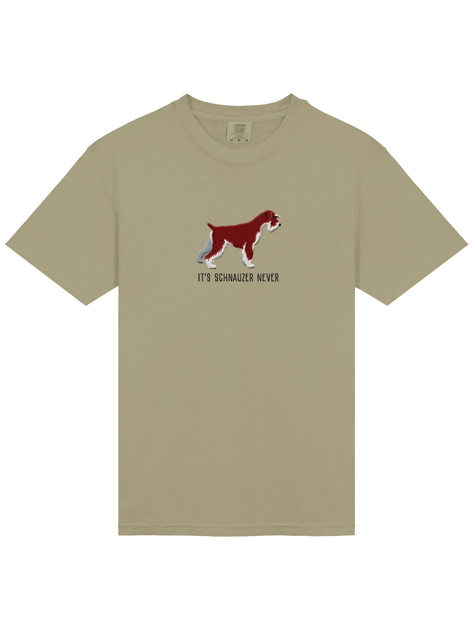 It's Schnauzer Never T-Shirt(Embroidered) of a Standard Schnauzer(Chocolate) product image (14)
