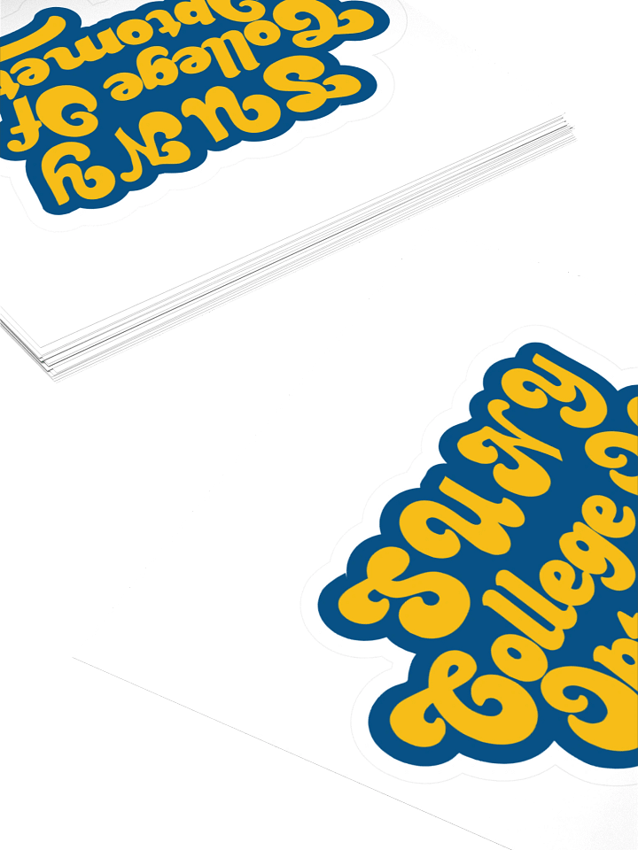 SUNY Optometry - 4in Huffed Font Vinyl Sticker product image (2)