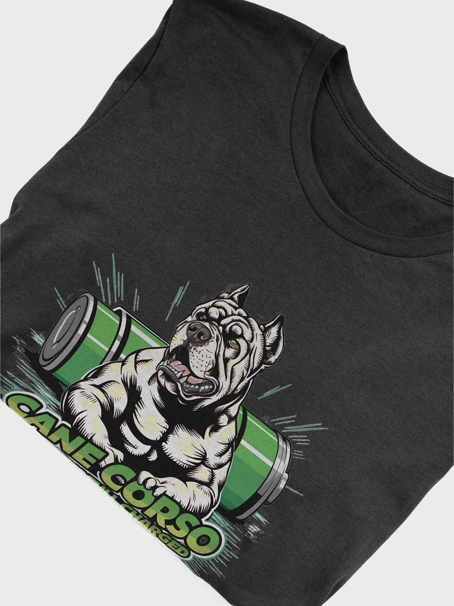 Always Full Charged White Cane Corso T-Shirt | Playful Energy Dog Shirt product image (3)