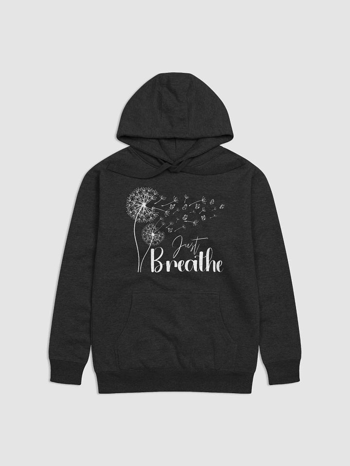 Just Breathe White Dandelion Cotton Heritage Hoodie product image (2)