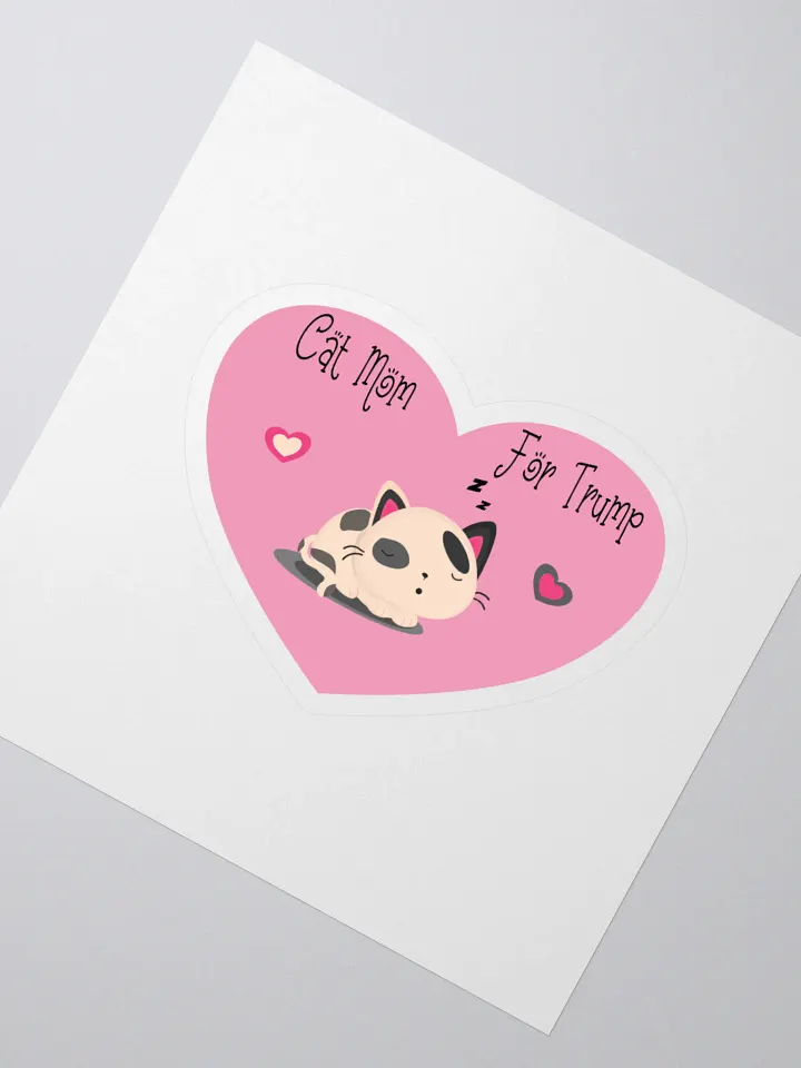 Cat Mom For Trump Sticker product image (2)