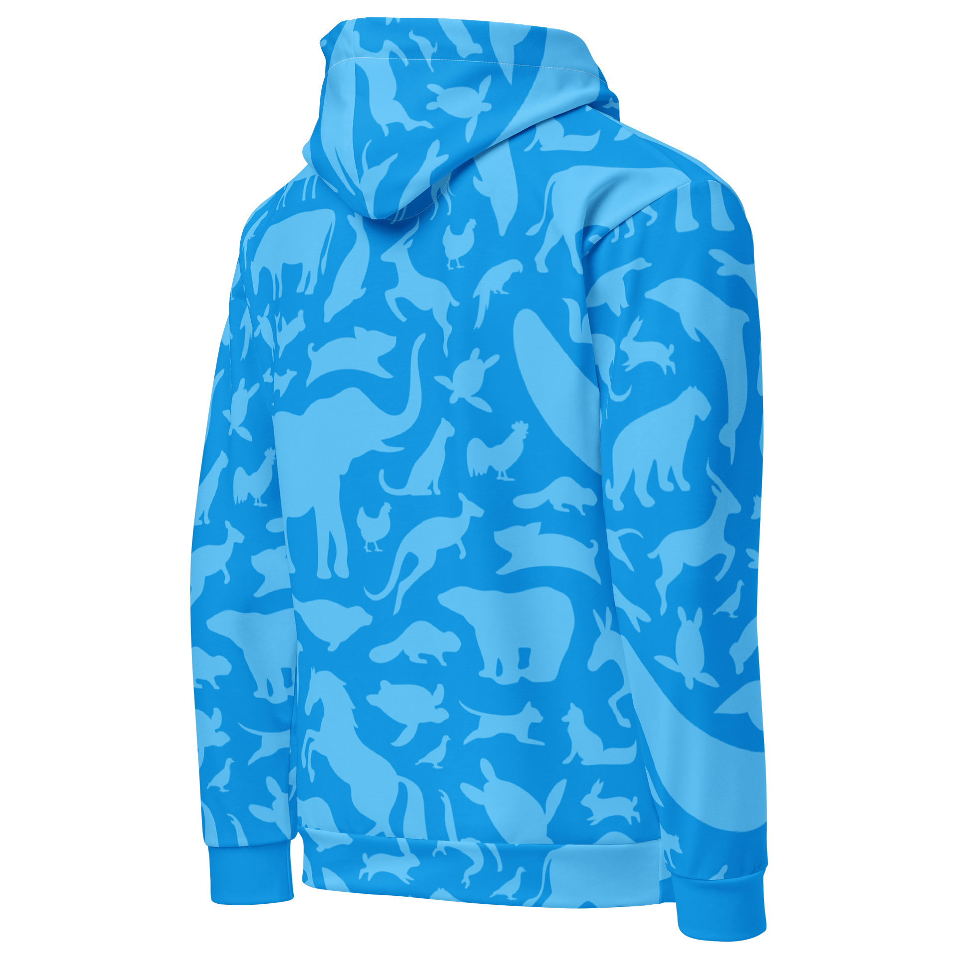 Animal Print Hoodie - Blue on blue product image (5)