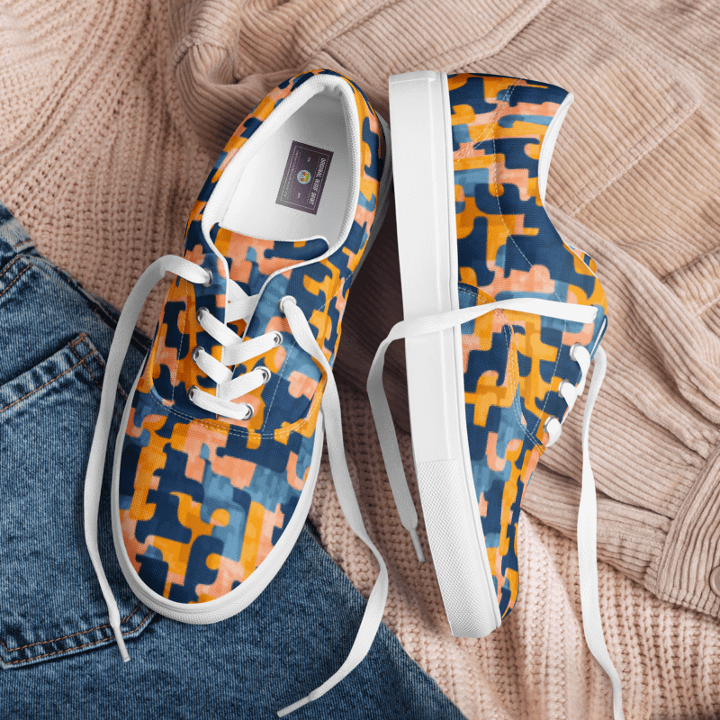 Flowing Shapes | Men's Lace-Up Canvas Shoes product image (9)