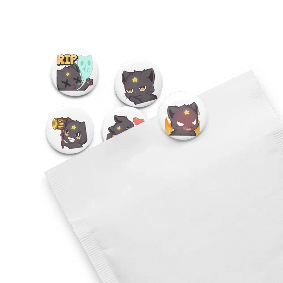 RIP Kitty Pin Button Set product image (8)