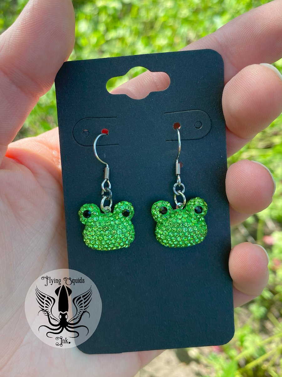 Earring- Rinestone Frog product image (1)