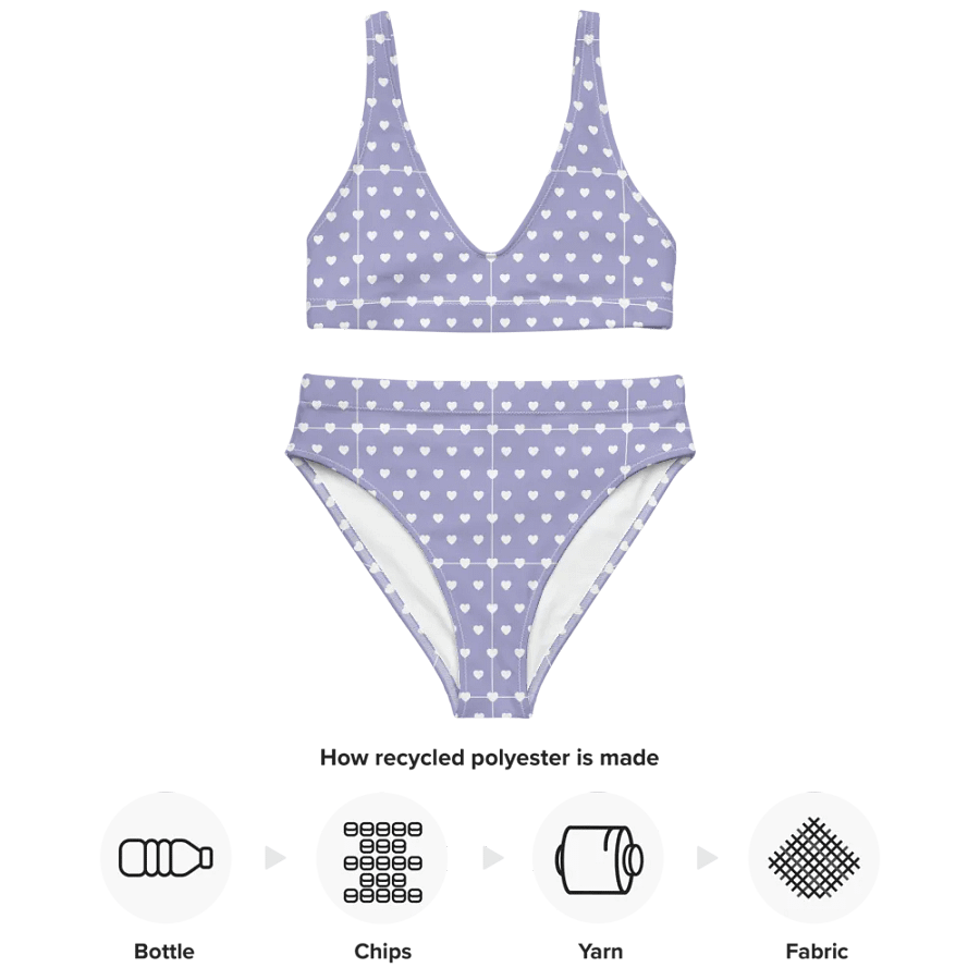 Pastel Heart Seamless Pattern High Waisted Bikini - V14 product image (4)