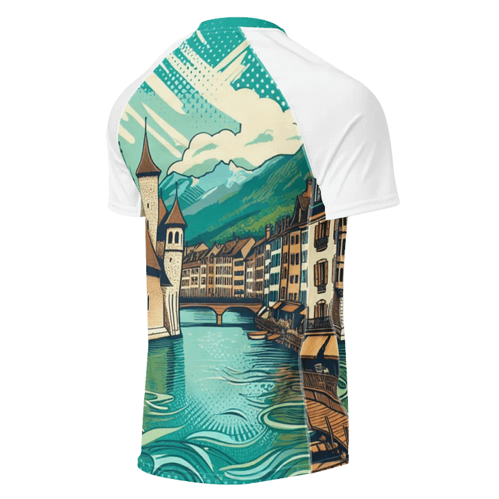Riverside Retreat Men's Rash Guard |Ai Design product image (2)