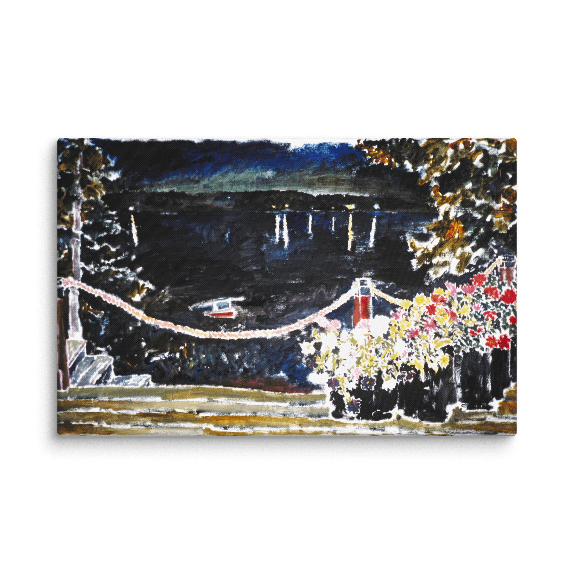 Nightview from Camano (1987) on canvas (26" x 40") product image (3)