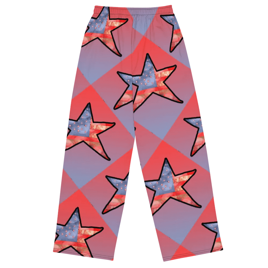 American Flag Star Wide Leg Pants product image (1)